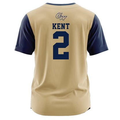 GWU - NCAA Baseball : Jack Kent - Gold Jersey-1