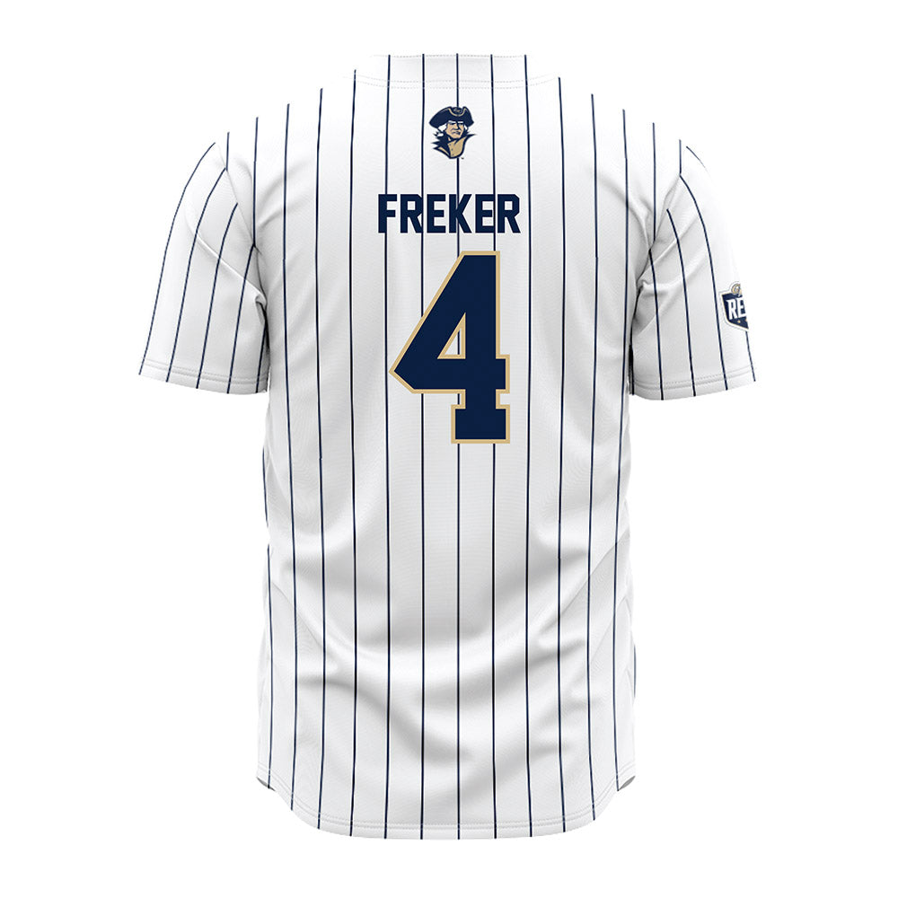 GWU - NCAA Baseball : Brodie Freker - White Pinstripe Jersey-1