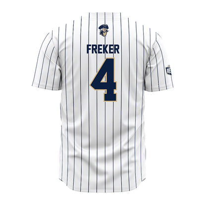 GWU - NCAA Baseball : Brodie Freker - White Pinstripe Jersey-1