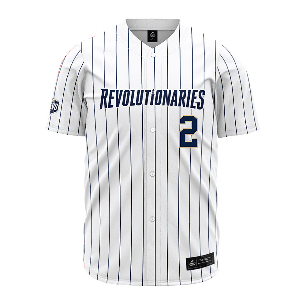 GWU - NCAA Baseball : Jack Kent - White Pinstripe Jersey-0