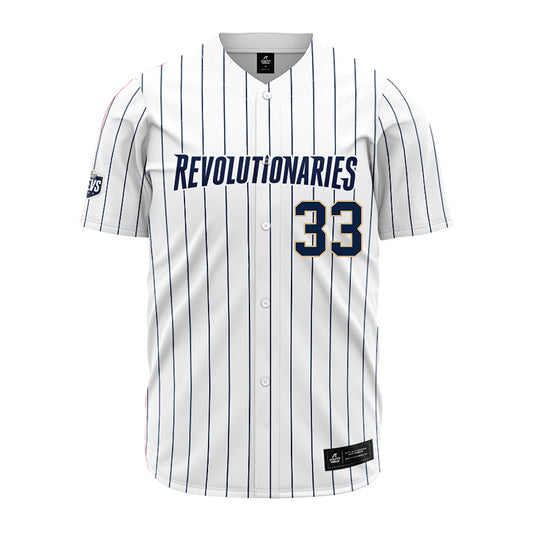 GWU - NCAA Baseball : Brandon Siegs - White Pinstripe Jersey