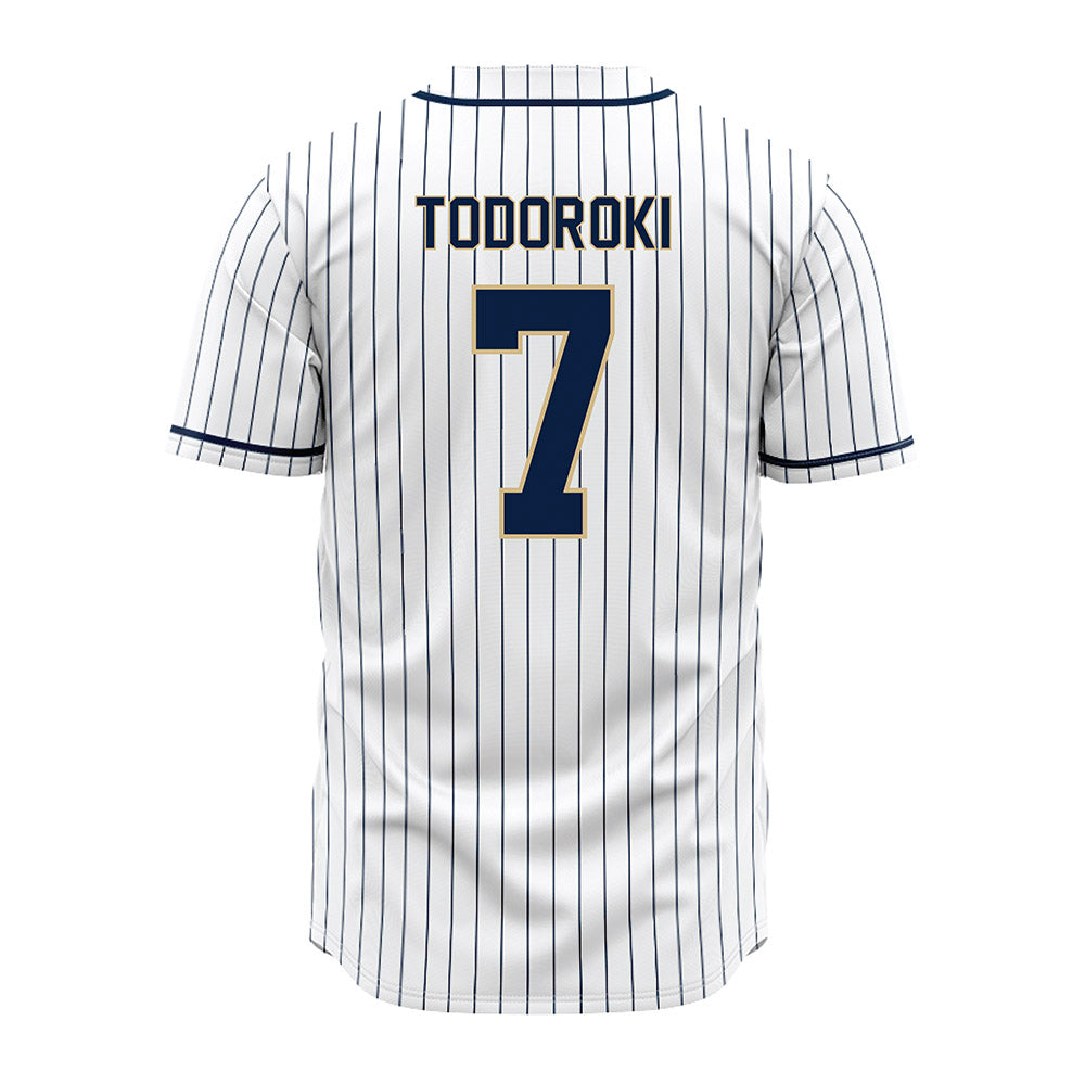 GWU - NCAA Softball : Emi Todoroki - White Pinstripe Jersey-1