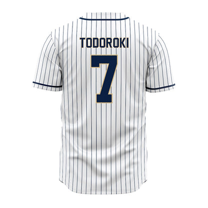 GWU - NCAA Softball : Emi Todoroki - White Pinstripe Jersey-1