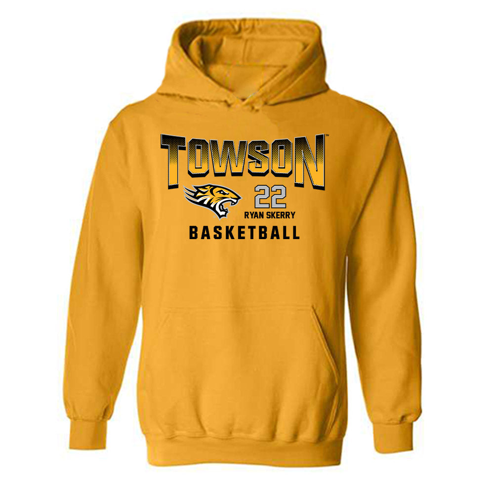 Towson - NCAA Men's Basketball : Ryan Skerry - Classic Fashion Shersey Hooded Sweatshirt-0