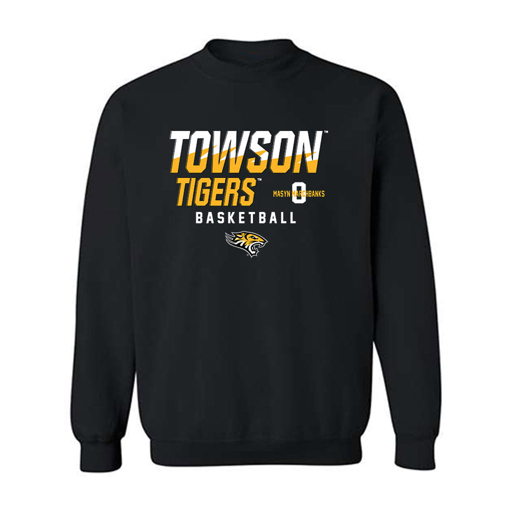 Towson - NCAA Women's Basketball : Masyn Marchbanks - Classic Fashion Shersey Crewneck Sweatshirt-0