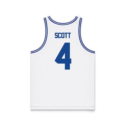 Georgia State - NCAA Men's Basketball : Trey Scott - White Basketball Jersey-1