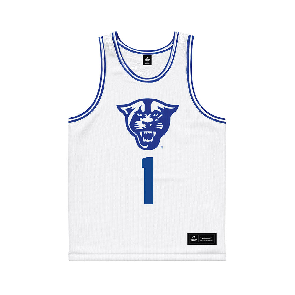 Georgia State - NCAA Men's Basketball : Jakai Newton - White Basketball Jersey-0