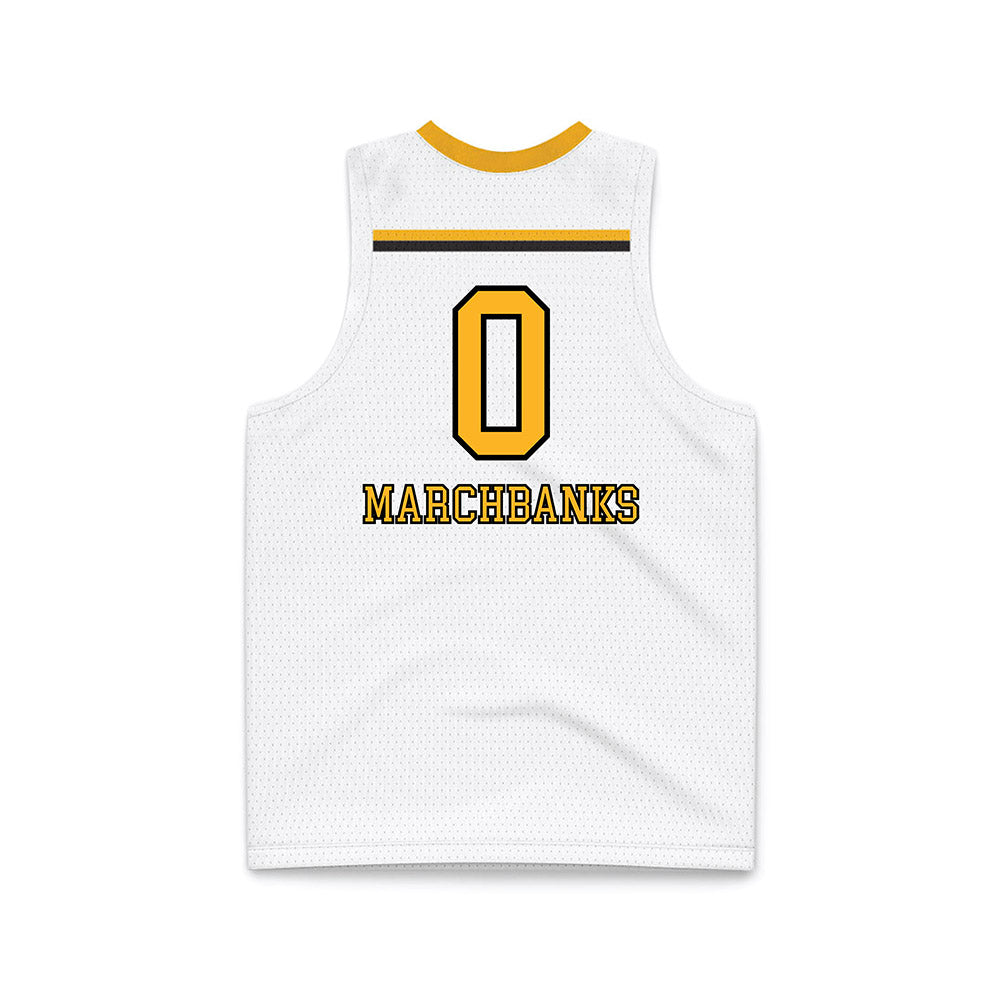 Towson - NCAA Women's Basketball : Masyn Marchbanks - White Basketball Jersey-1