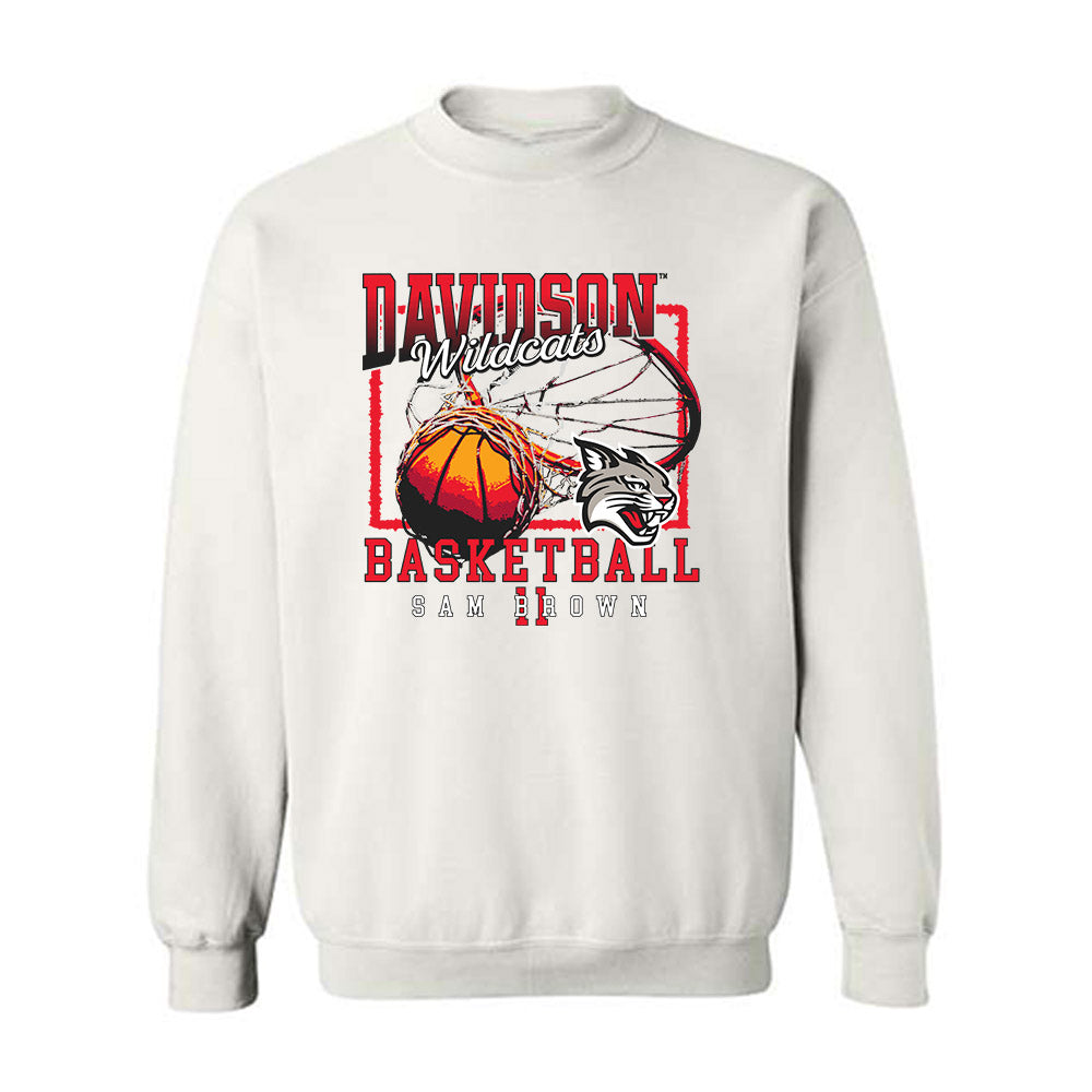 Davidson - NCAA Men's Basketball : Sam Brown - Classic Fashion Shersey Crewneck Sweatshirt-0