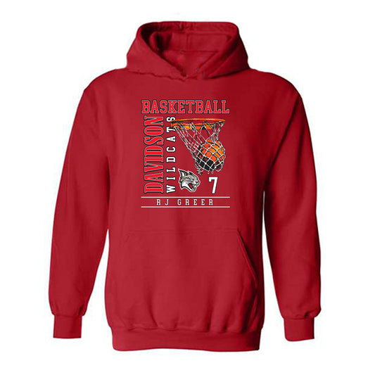 Davidson - NCAA Men's Basketball : RJ Greer - Classic Fashion Shersey Hooded Sweatshirt-0
