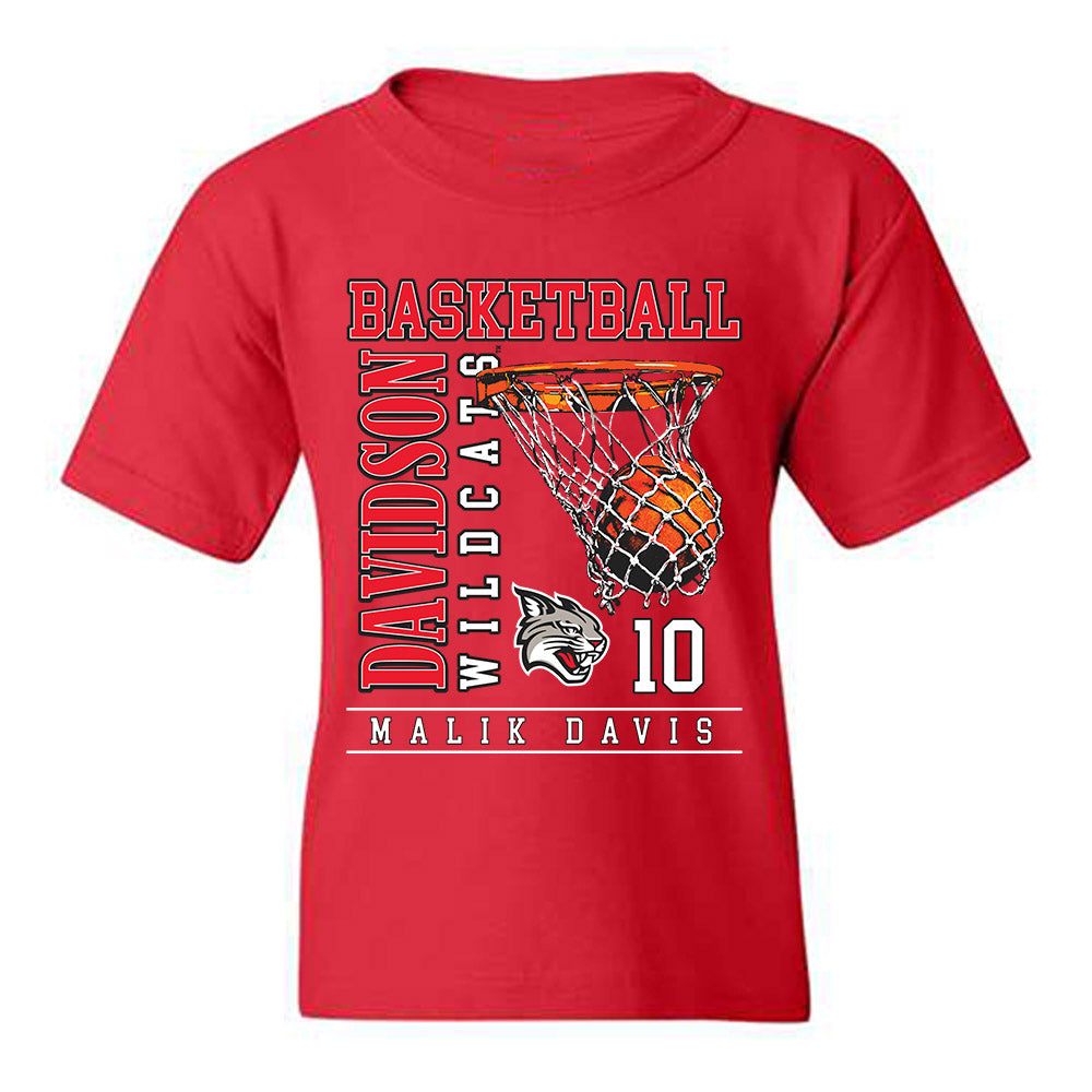 Davidson - NCAA Men's Basketball : Malik Davis - Classic Fashion Shersey Youth T-Shirt-0