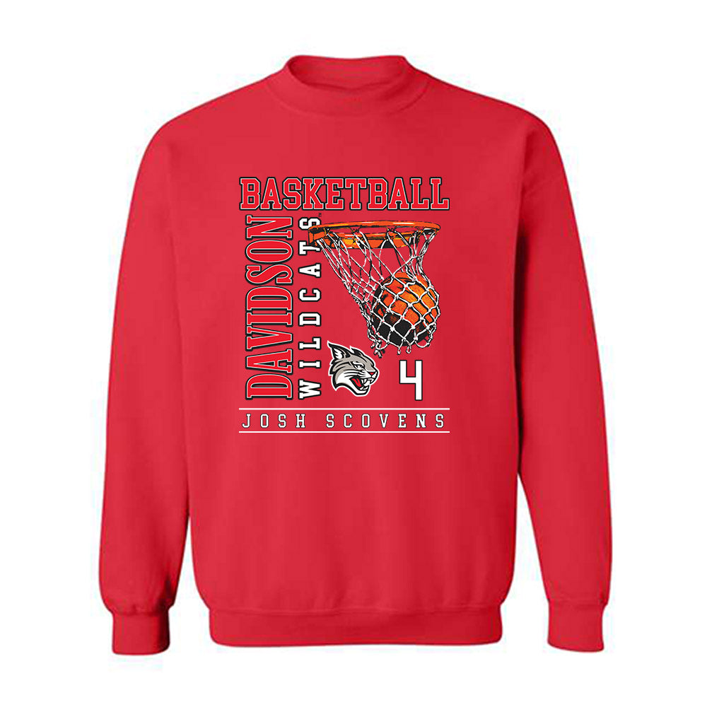 Davidson - NCAA Men's Basketball : Josh Scovens - Classic Fashion Shersey Crewneck Sweatshirt-0