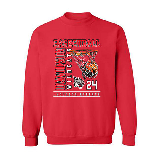 Davidson - NCAA Men's Basketball : JaQualon Roberts - Classic Fashion Shersey Crewneck Sweatshirt-0