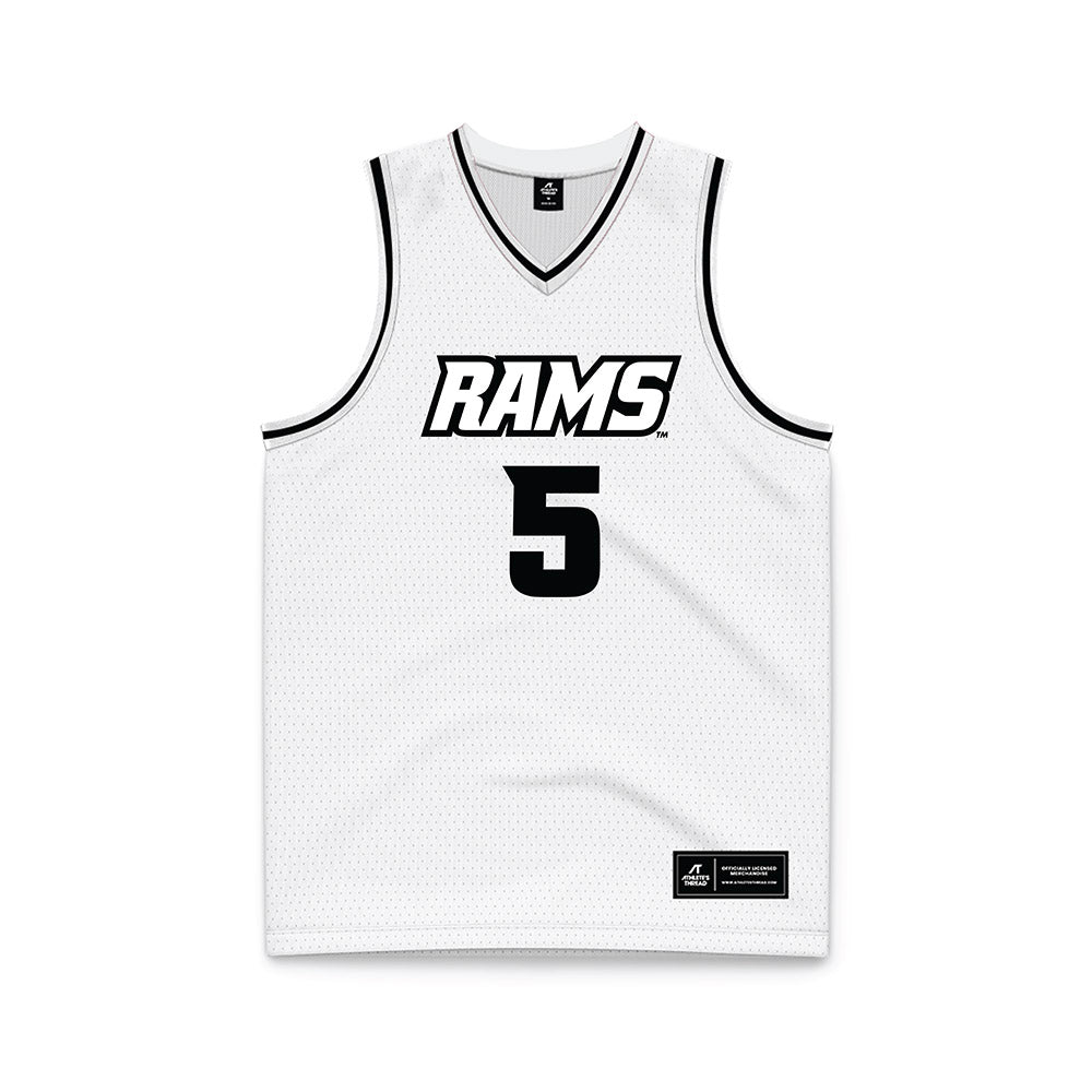 VCU - NCAA Men's Basketball : Barry Evans - White Basketball Jersey-0