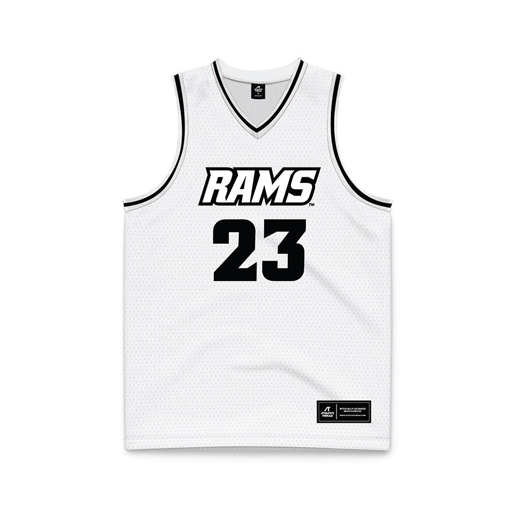 VCU - NCAA Men's Basketball : Joshua Wyche - White Basketball Jersey-0