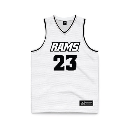 VCU - NCAA Men's Basketball : Joshua Wyche - White Basketball Jersey-0