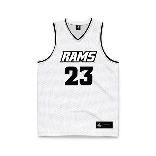 VCU - NCAA Men's Basketball : Joshua Wyche - White Basketball Jersey-0