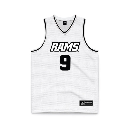 VCU - NCAA Men's Basketball : Stefan Plisnic - White Basketball Jersey-0