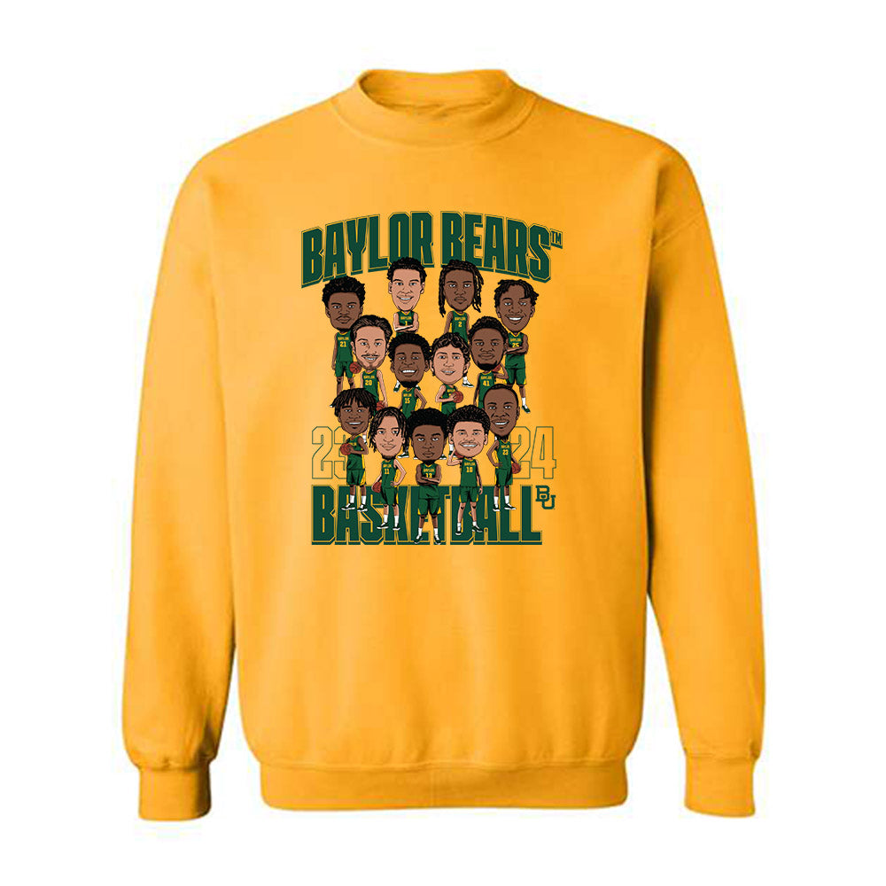 Baylor - NCAA Men's Basketball : Crewneck Sweatshirt Team Caricature