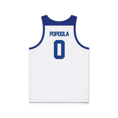 Tulsa - NCAA Men's Basketball : Ade Popoola - Blue Basketball Jersey-1