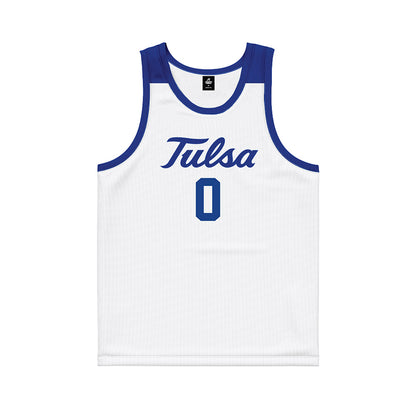 Tulsa - NCAA Men's Basketball : Kobi Williams - Blue Basketball Jersey-0