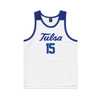 Tulsa - NCAA Men's Basketball : KJ Martin Jr - Blue Basketball Jersey-0