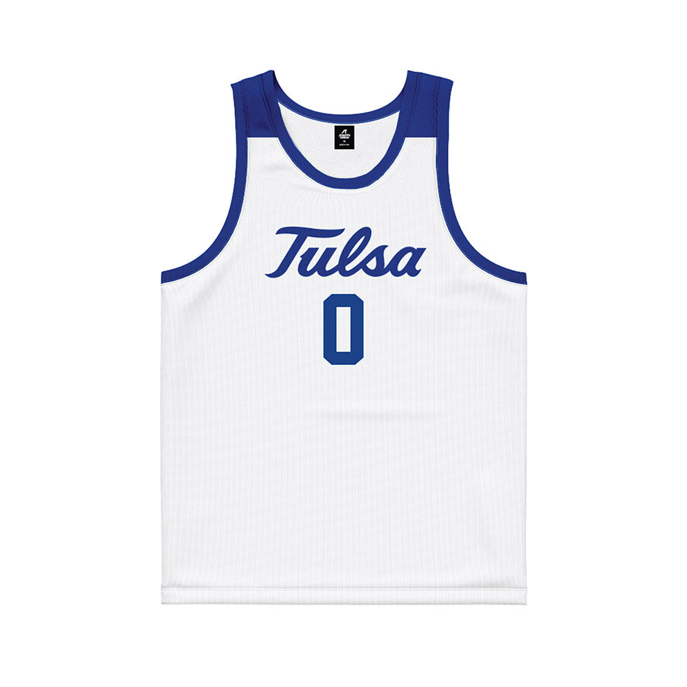 Tulsa - NCAA Men's Basketball : Ade Popoola - Blue Basketball Jersey-0