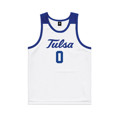 Tulsa - NCAA Men's Basketball : Ade Popoola - Blue Basketball Jersey-0