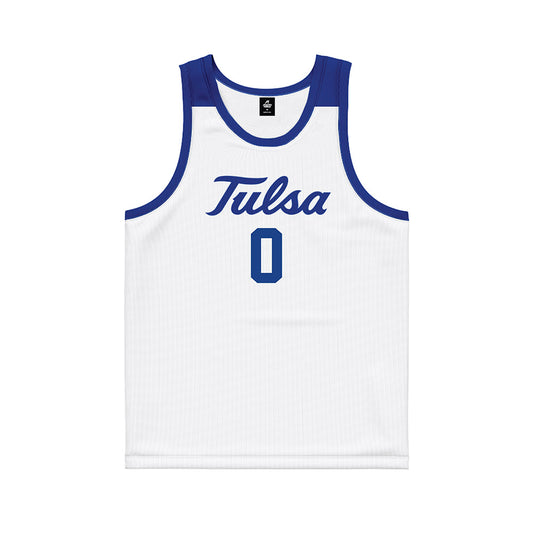 Tulsa - NCAA Men's Basketball : Ade Popoola - Blue Basketball Jersey-0