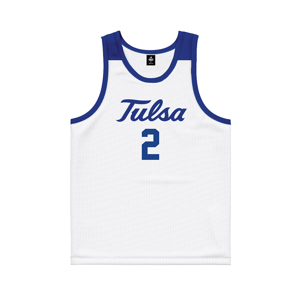 Tulsa - NCAA Men's Basketball : jaylen lawal - Blue Basketball Jersey-0