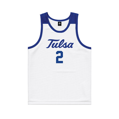 Tulsa - NCAA Men's Basketball : jaylen lawal - Blue Basketball Jersey-0