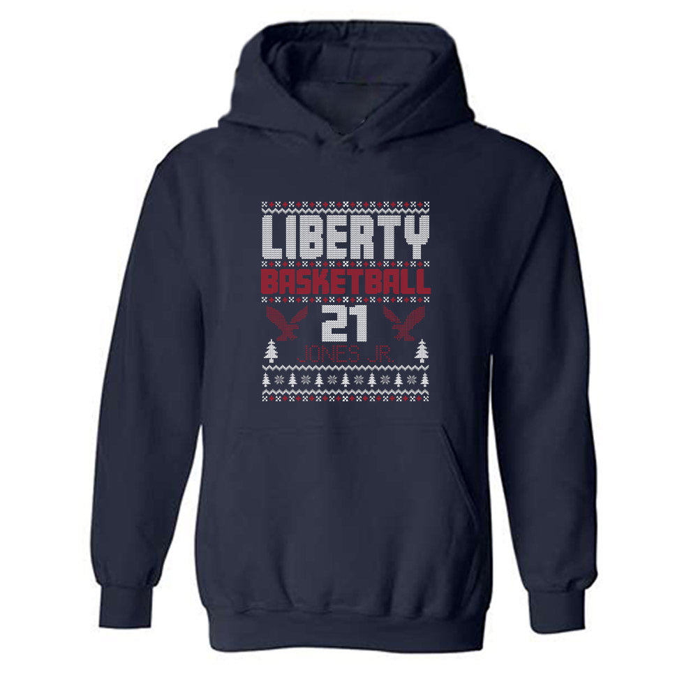 Liberty - NCAA Men's Basketball : Ryan Jones Jr. - Classic Fashion Shersey Hooded Sweatshirt-0