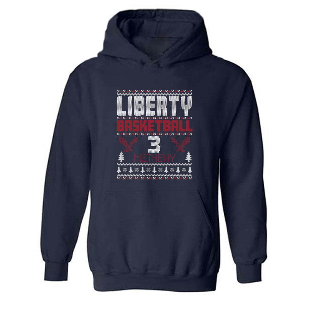 Liberty - NCAA Men's Basketball : Kaden Metheny - Classic Fashion Shersey Hooded Sweatshirt-0