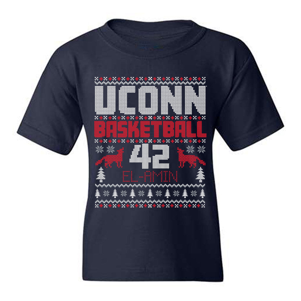 UConn - Men's Basketball Legends : Khalid El-Amin - Youth T-Shirt-0