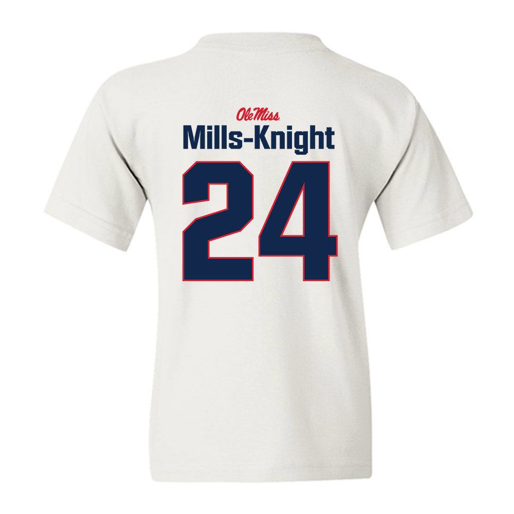 Ole Miss - NCAA Football : Shekai Mills-Knight - Classic Shersey Youth T-Shirt-1
