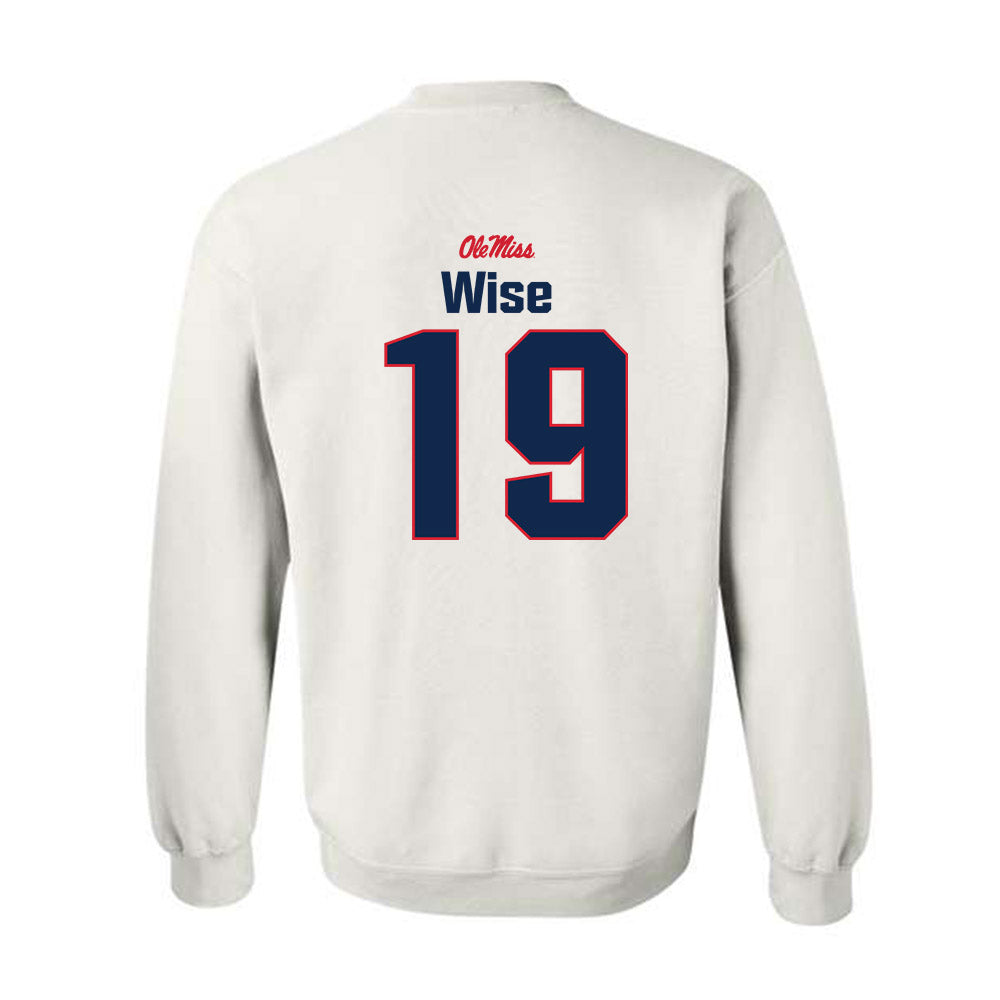 Ole Miss - NCAA Football : Rees Wise - Classic Shersey Crewneck Sweatshirt-1