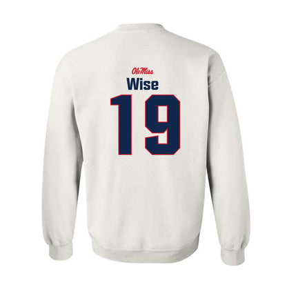 Ole Miss - NCAA Football : Rees Wise - Classic Shersey Crewneck Sweatshirt-1