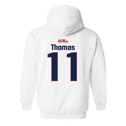Ole Miss - NCAA Football : Keaton Thomas - Classic Shersey Hooded Sweatshirt-1