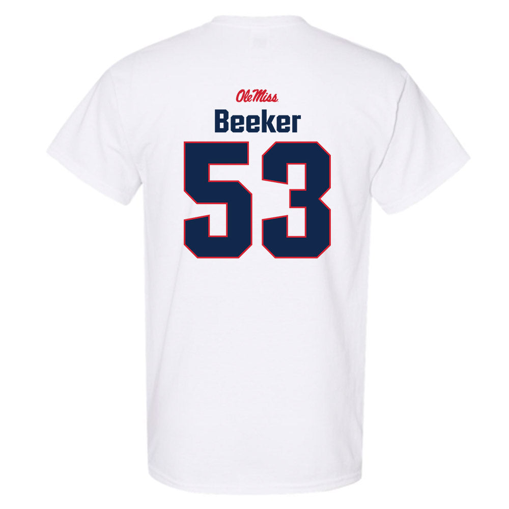 Ole Miss - NCAA Football : Ford Beeker - Classic Shersey T-Shirt-1