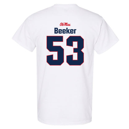Ole Miss - NCAA Football : Ford Beeker - Classic Shersey T-Shirt-1