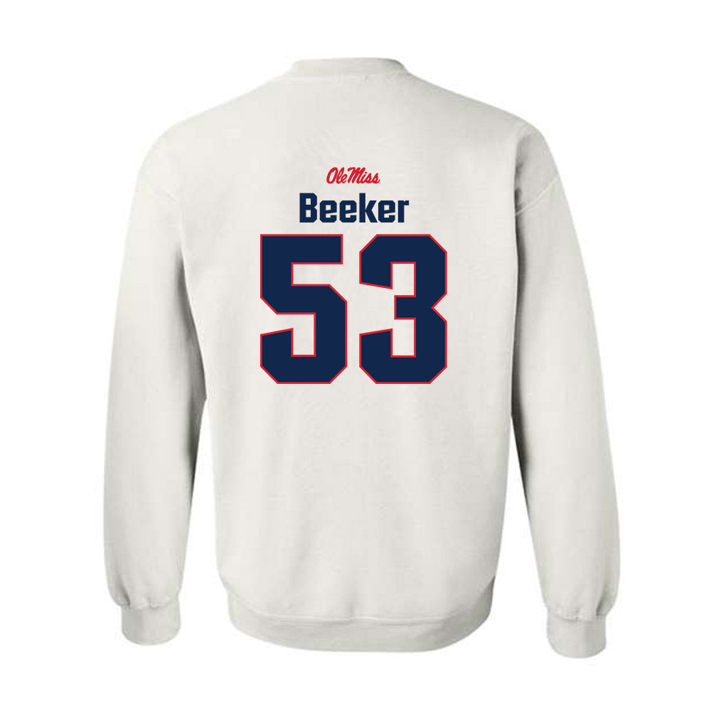Ole Miss - NCAA Football : Ford Beeker - Classic Shersey Crewneck Sweatshirt-1