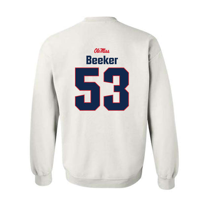Ole Miss - NCAA Football : Ford Beeker - Classic Shersey Crewneck Sweatshirt-1