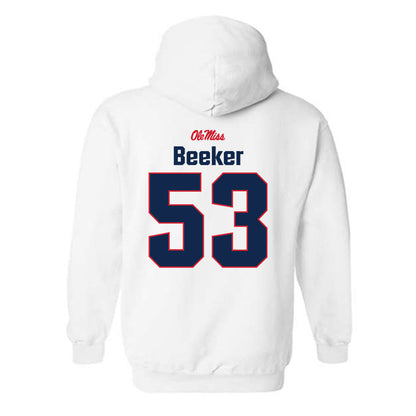 Ole Miss - NCAA Football : Ford Beeker - Classic Shersey Hooded Sweatshirt-1