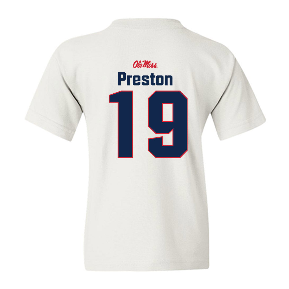 Ole Miss - NCAA Football : MJ Preston - Classic Shersey Youth T-Shirt-1