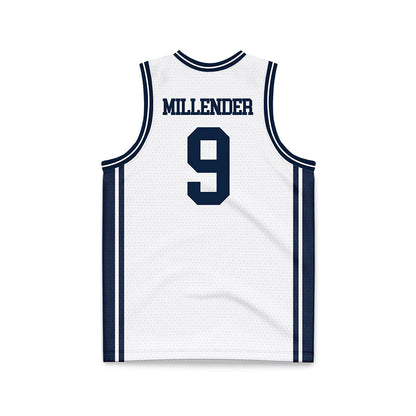 UConn - NCAA Men's Basketball : Alec Millender - White Basketball Jersey-1