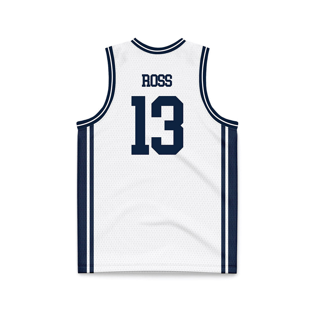 UConn - NCAA Men's Basketball : Jacob ROSS - White Basketball Jersey-1