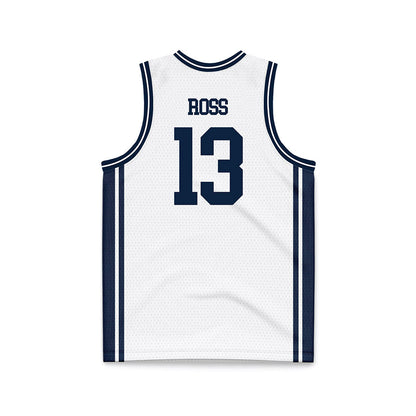 UConn - NCAA Men's Basketball : Jacob ROSS - White Basketball Jersey-1