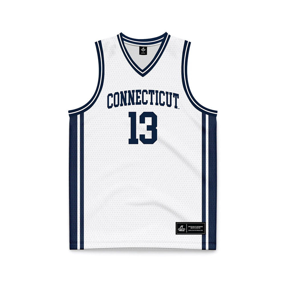 UConn - NCAA Men's Basketball : Jacob ROSS - White Basketball Jersey-0