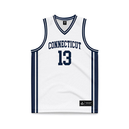 UConn - NCAA Men's Basketball : Jacob ROSS - White Basketball Jersey-0
