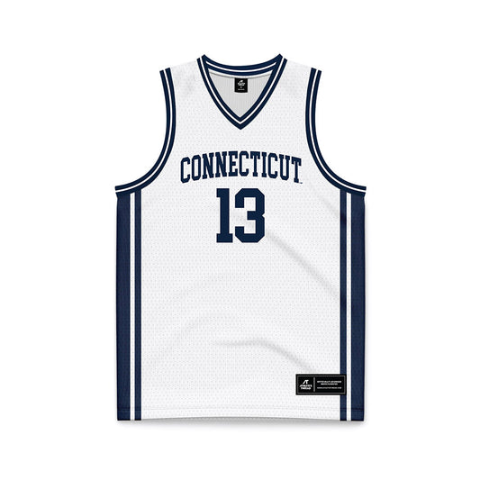 UConn - NCAA Men's Basketball : Jacob ROSS - White Basketball Jersey-0